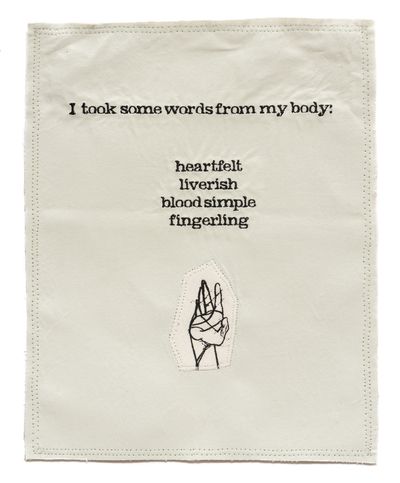 An image of a Broadside titled Words from My Body