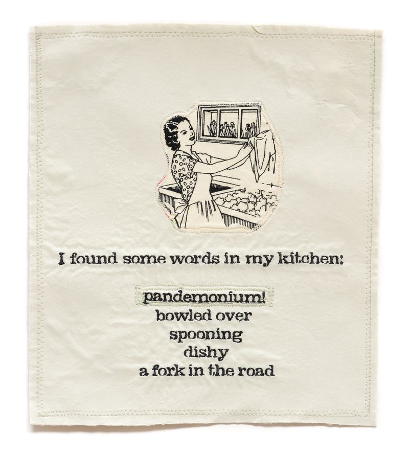 An image of a Broadside titled Words from My Kitchen by artist China Marks